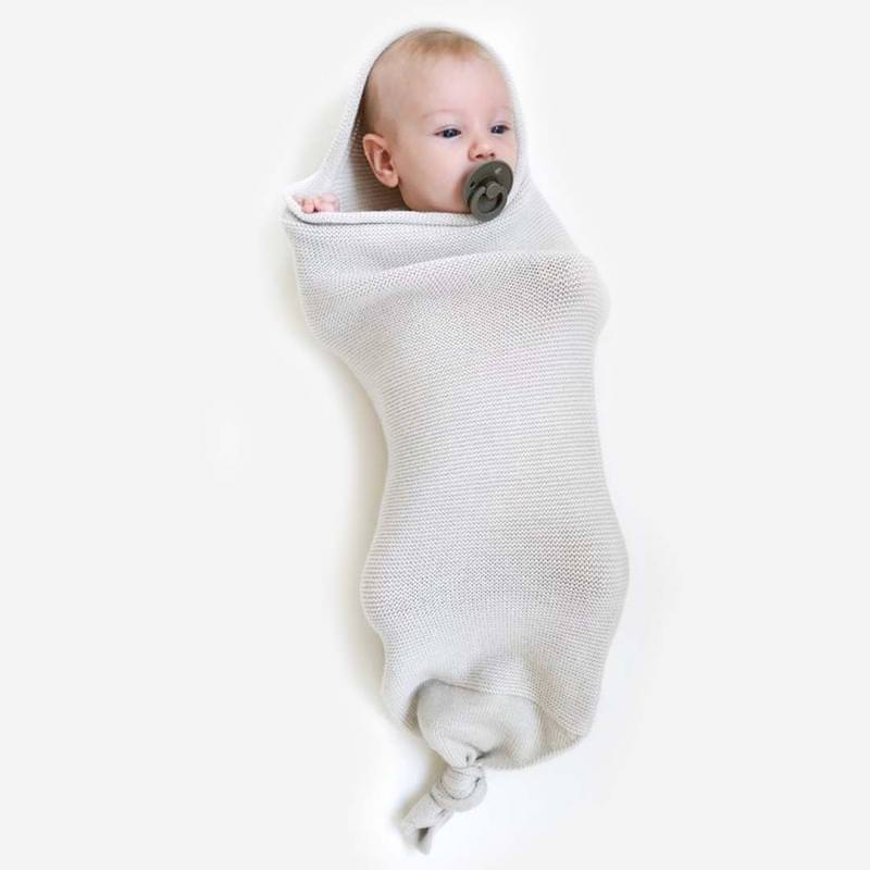 Babydecke Cocoon von Hvid aus Merinowolle in off-white