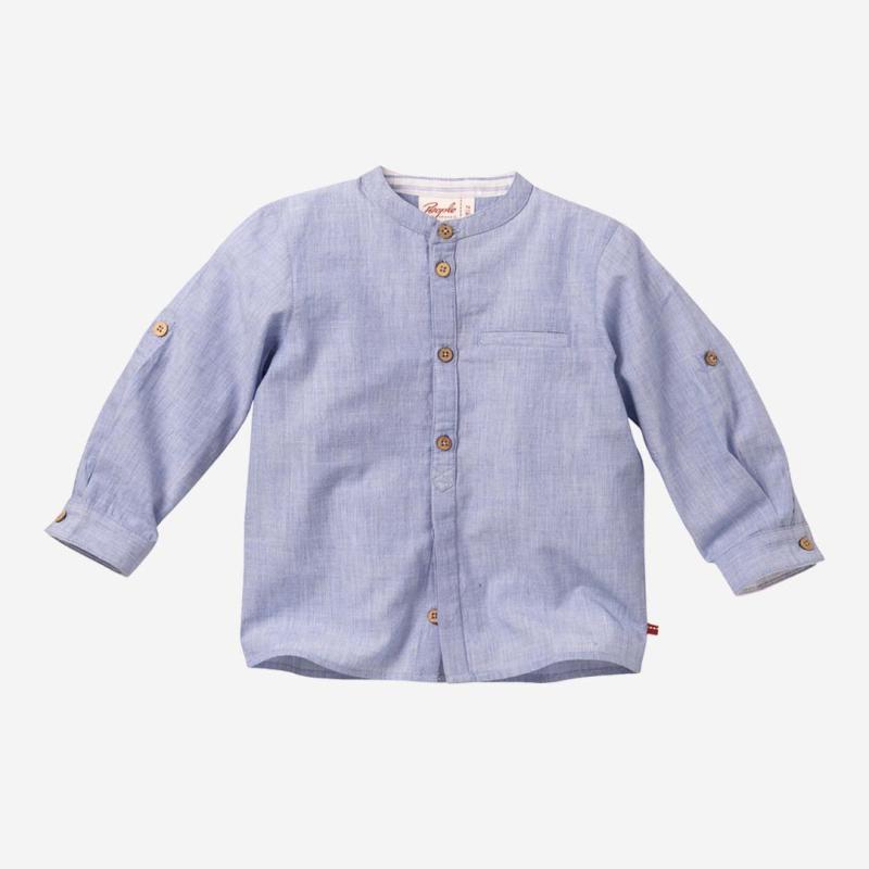 Baby Hemd von People Wear Organic aus Bio-Baumwolle in blau