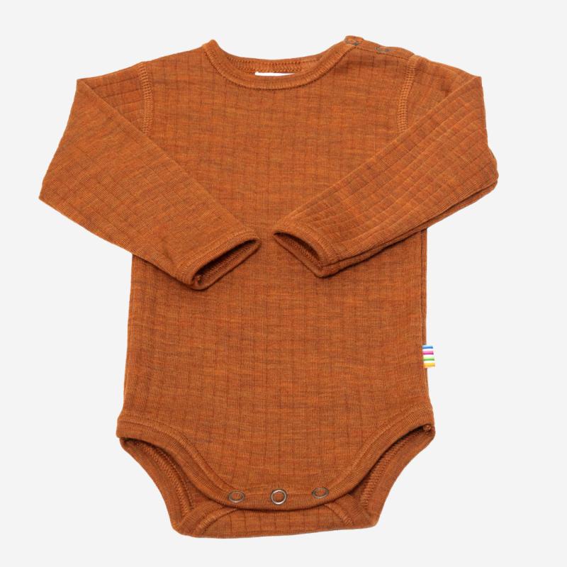 Baby Body von Joha aus Merinowolle in orange melange