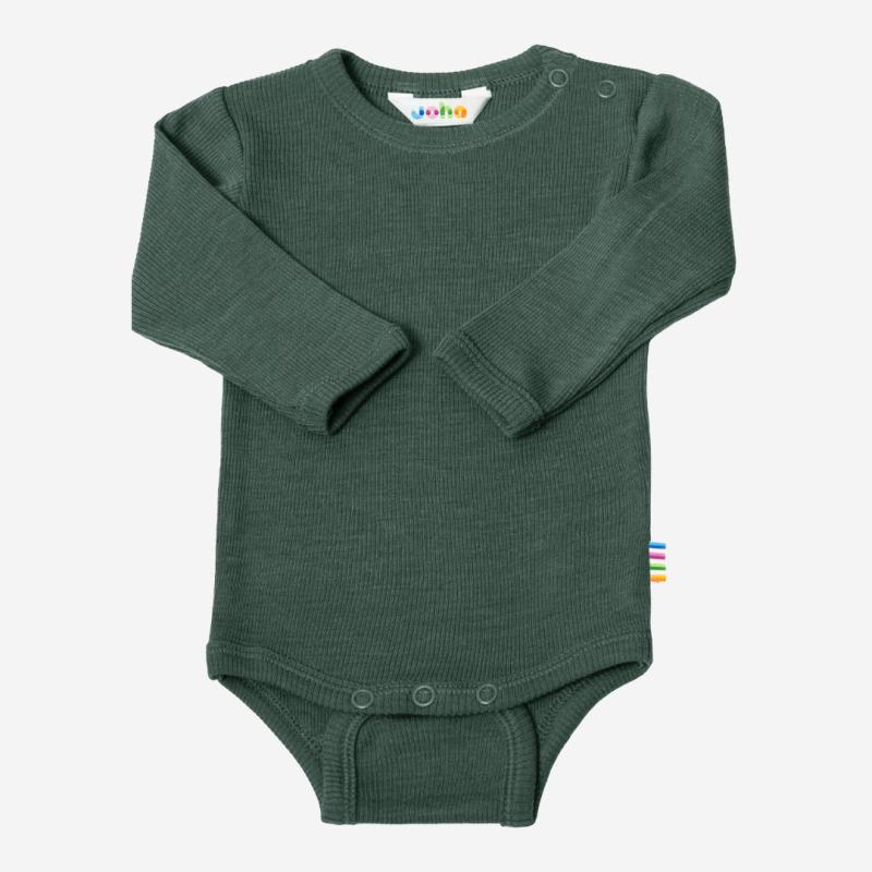 Baby Body von Joha aus Wolle/Seide in dunkelgrün