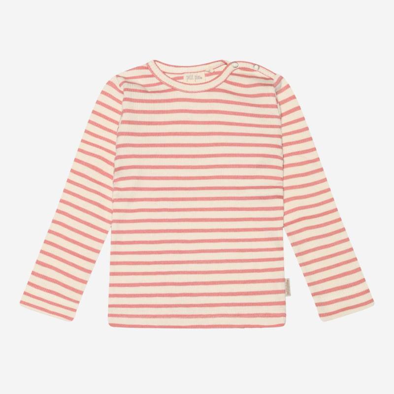 Shirt von Petit Piao Bio-Baumwolle/Modal striped sea shell pink