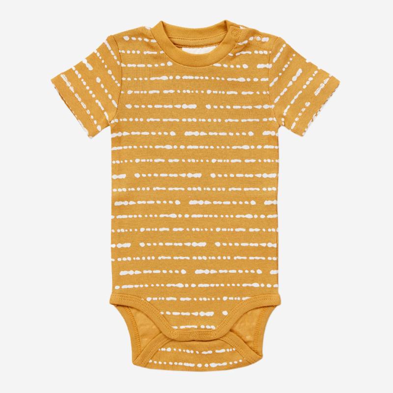 Baby Body Varin von Sense Organics aus Bio-Baumwolle in abstract mustard