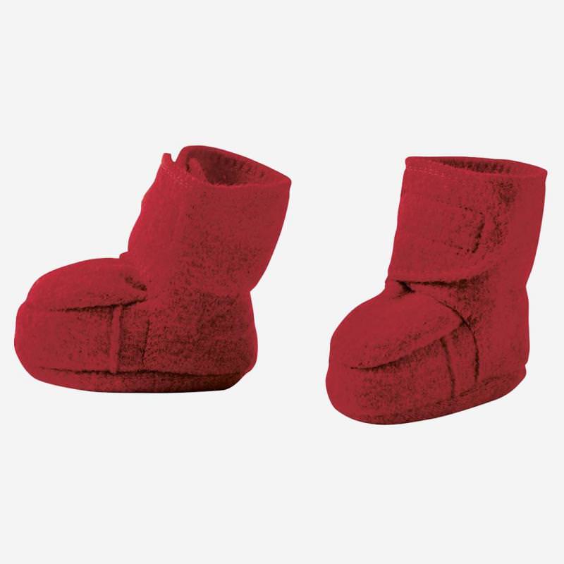 Baby Walk-Schuhe von Disana aus Wolle in bordeaux