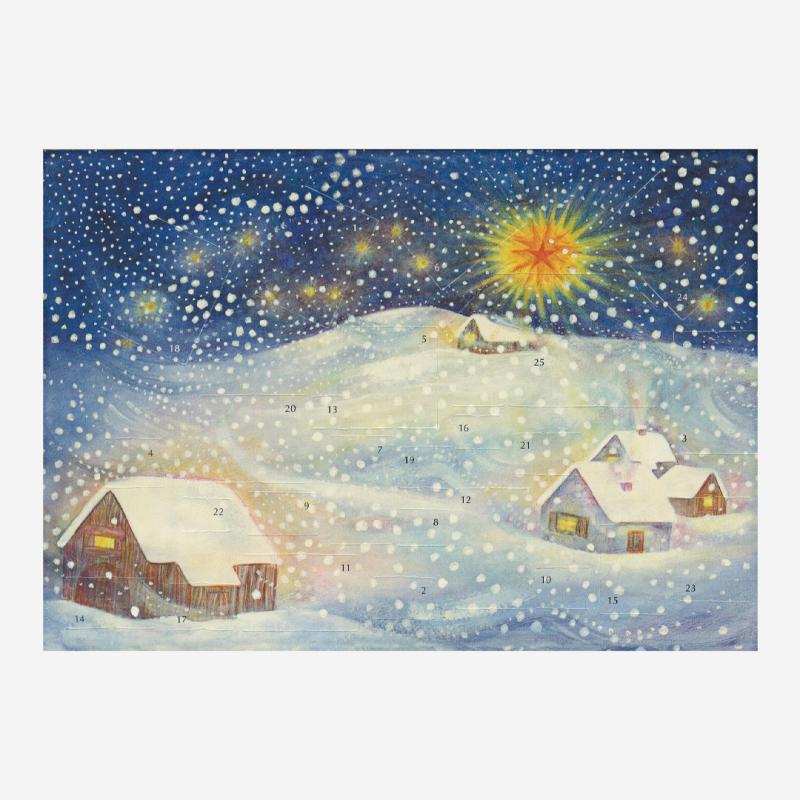 Adventskalender DIN A5 Klappkarte „Winter" von Bernadette Lips