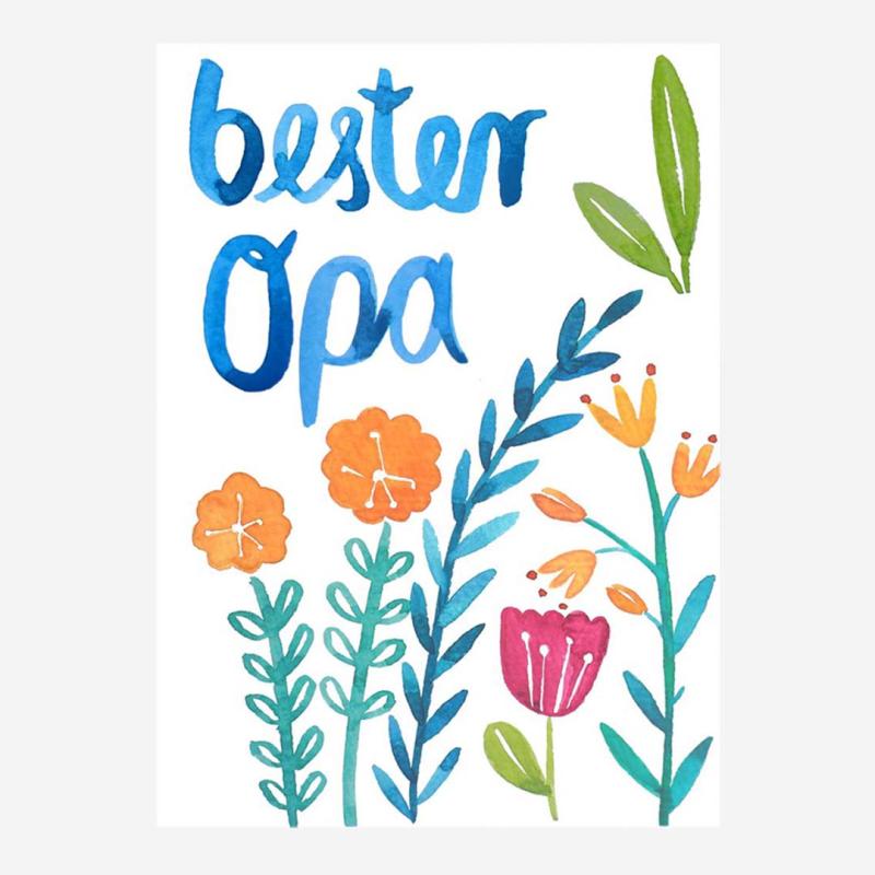 Postkarte „Bester Opa“ von Frau Ottilie