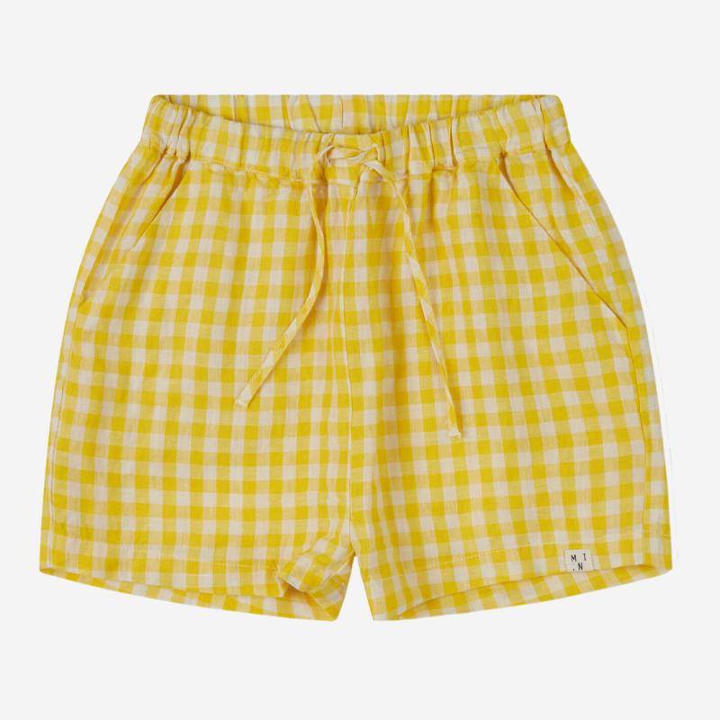 Kinder Classic Shorts von Matona aus Leinen in yellow gingham