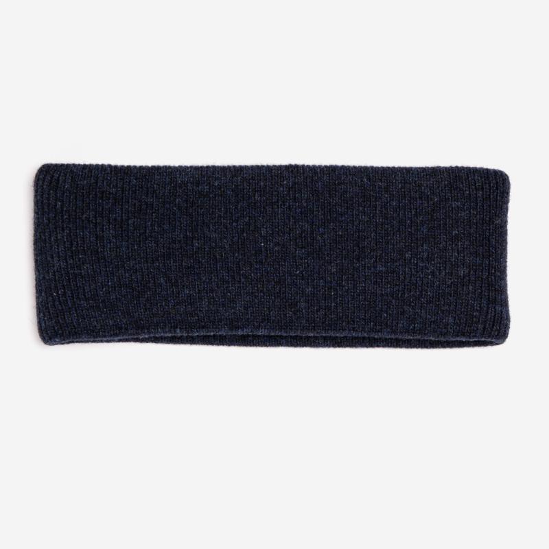 Stirnband von Ganterie aus Wolle/Baumwolle in dunkelblau