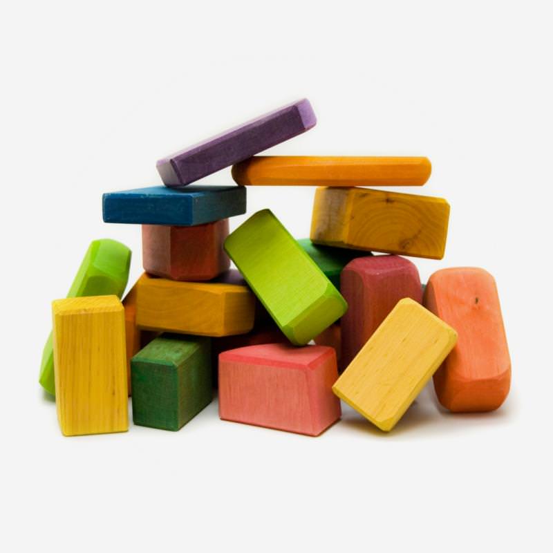 Bauklötze farbig 20-teilig von Decor Spielzeug aus Holz