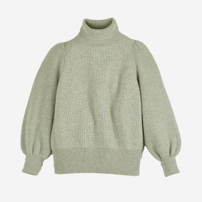 Cashmere-Sweater von Halfen aus Merino- & Kaschmirwolle in sage