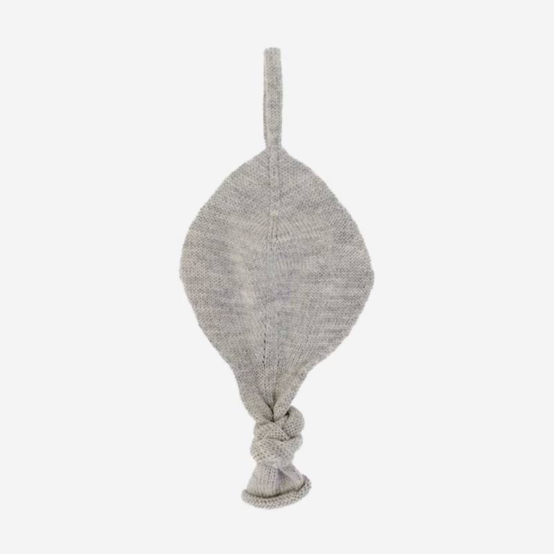 Schnullerband von Hvid aus Merinowolle in grey melange