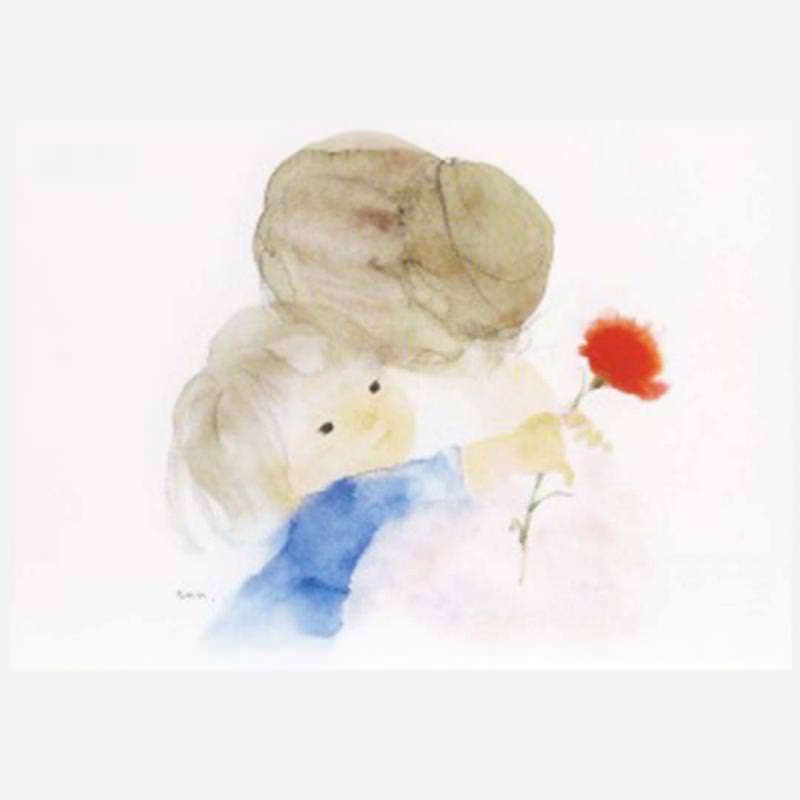 Tulpen und Kind Postkarte Chihiro Iwasaki