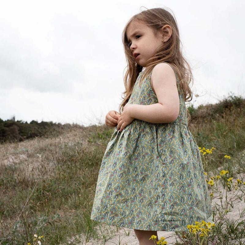 Kinder Kleid Peasant Dress von Serendipity aus Bio-Baumwolle in geranium 2