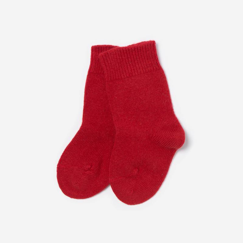 Kinder Socken von VNS aus Wolle und Baumwolle in rot