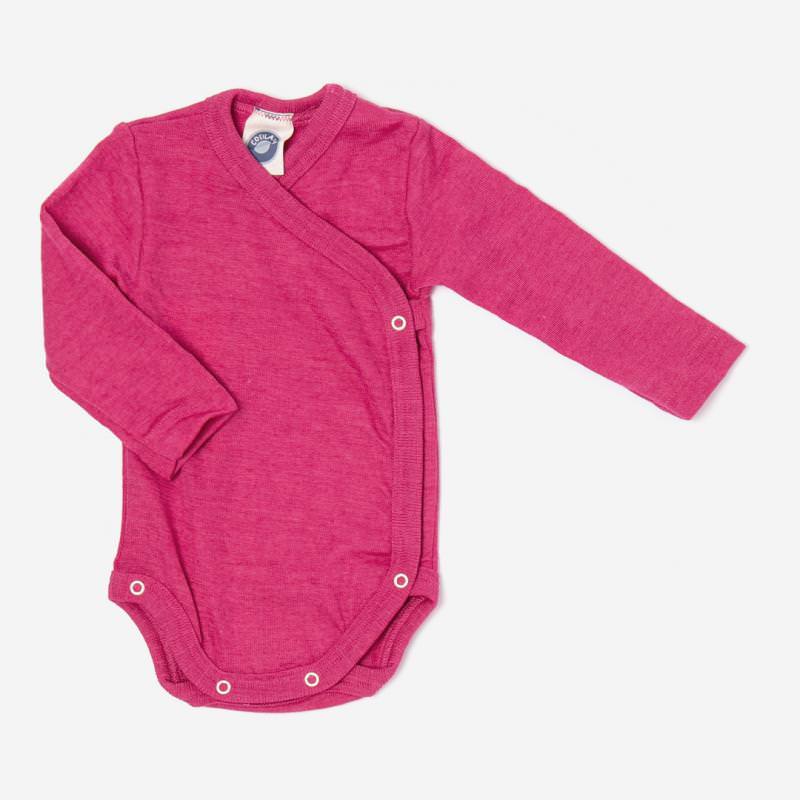 Baby Wickelbody von Cosilana aus Wolle/Seide in pink