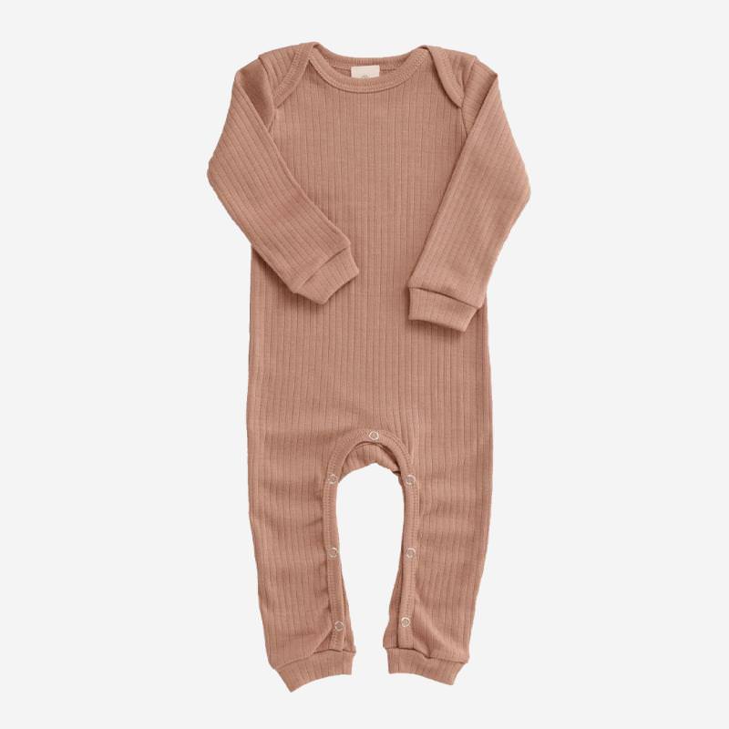 Baby Schlafanzug von Organic by Feldmann aus Baumwolle in sienna
