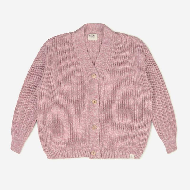 Damen Cardigan Essential Knit von Matona aus Bio-Baumwolle in rose melange