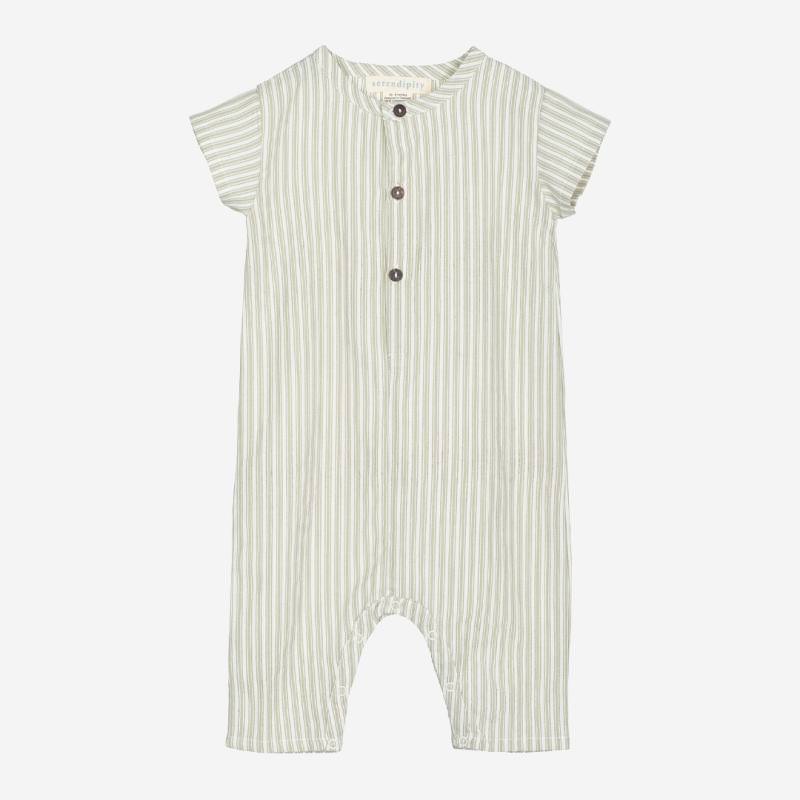 Baby Button Suit von Serendipity aus Bio-Baumwolle in Laurel stripe