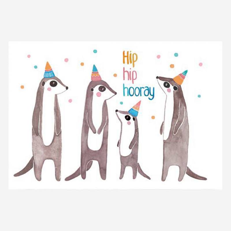 Postkarte "Hip Hip Hooray"