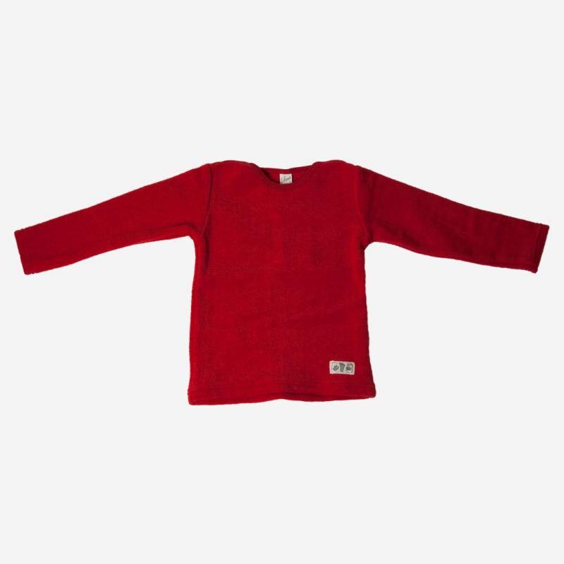 Baby Shirt von Lilano aus Wollfrottee-Plüsch in rot