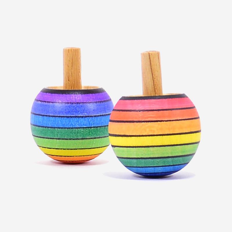 Umdrehkreisel Regenbogen von Mader Kreiselmanufaktur aus Holz