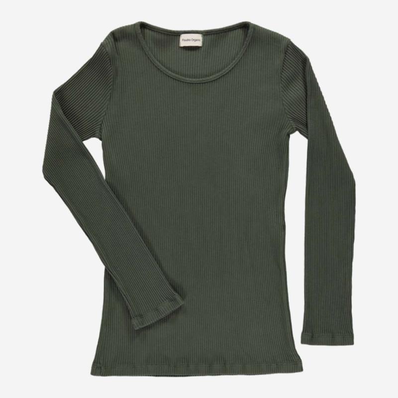 Damen Shirt EGLANTINE von Poudre Organic aus Bio-Baumwolle in forest green