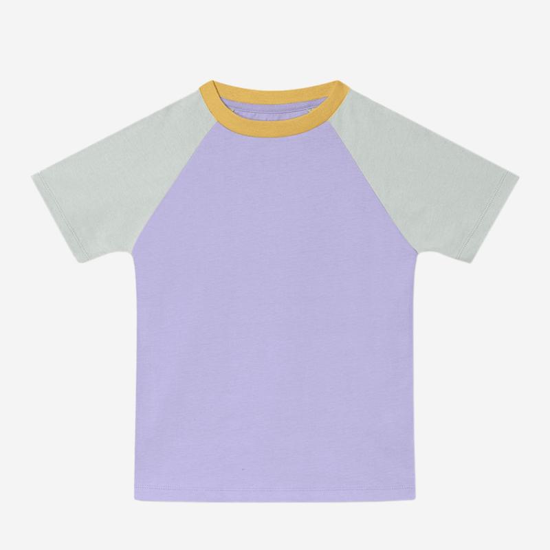 Kinder T-Shirt The Luxury Tee von Orbasics aus Bio-Baumwolle in Colorblocking lovely lavender