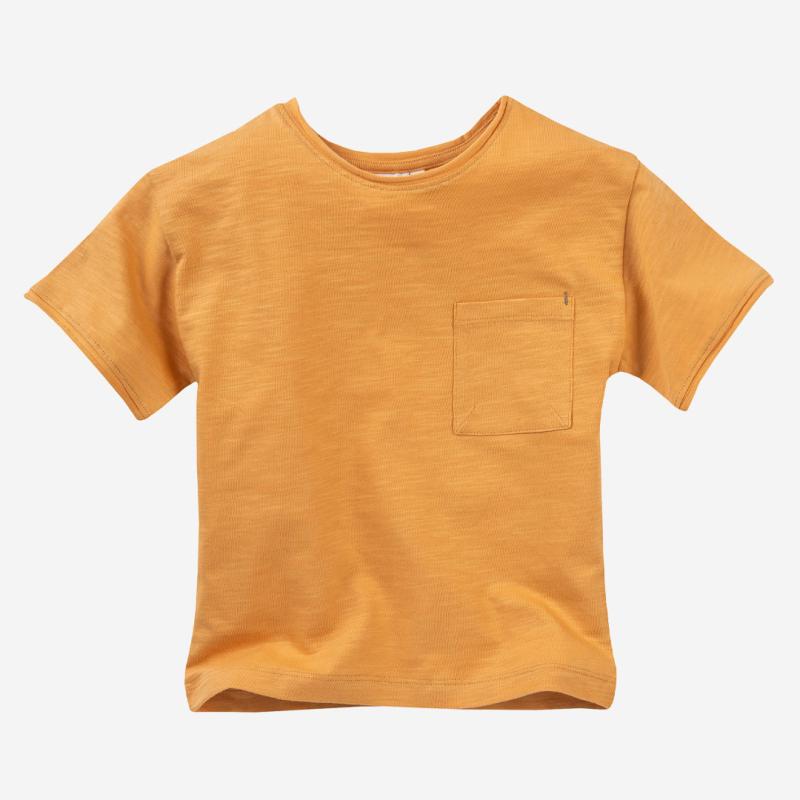 Kinder Kurzarm-Shirt von People Wear Organic aus Bio-Baumwolle in honiggelb