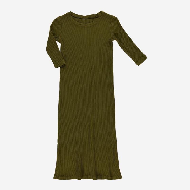 Damen Kleid ORCHIDÉE von Poudre Organic aus Bio-Baumwolle in fir green