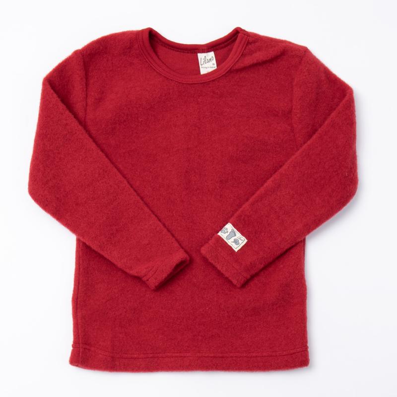 Kinder Shirt von Lilano aus Wollfrottee in rot