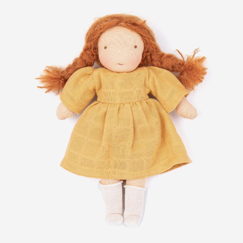 Puppe ANNA nach Waldorfart von Walkiddy aus Bio-Baumwolle