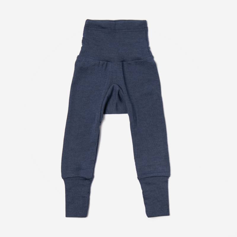 Baby Hose mit Bund von Cosilana aus Wolle/Seide in marineblau