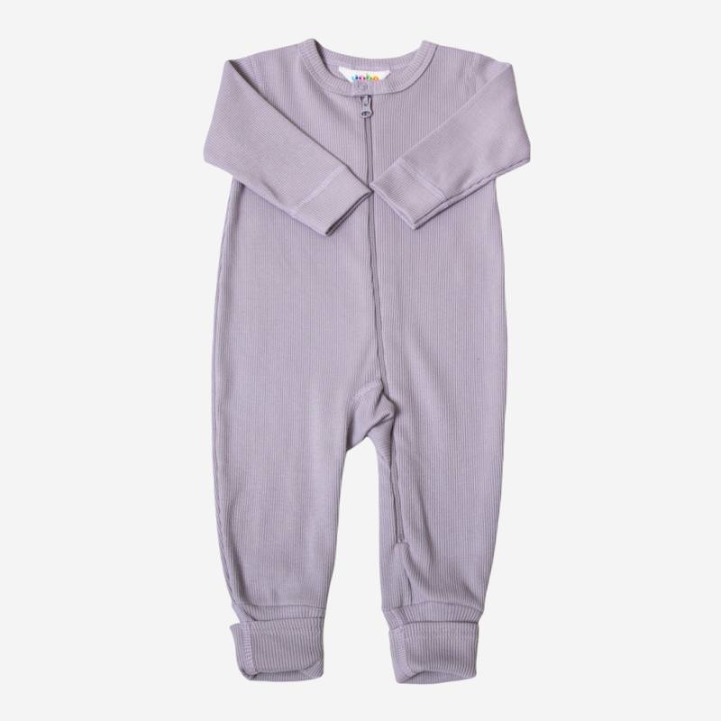 Baby Anzug mit Beinumschlag von Joha aus Bio-Baumwolle in lavendel