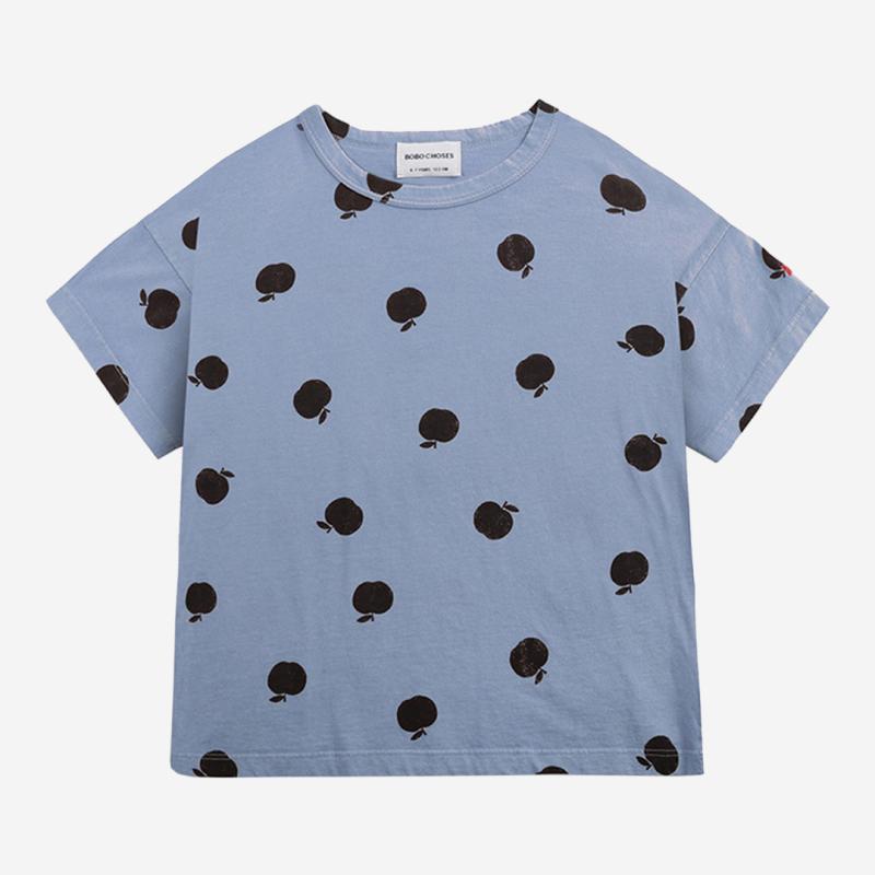 Kinder T-Shirt Poma allover von Bobo Choses aus Bio-Baumwolle und recycelter Baumwolle in blue