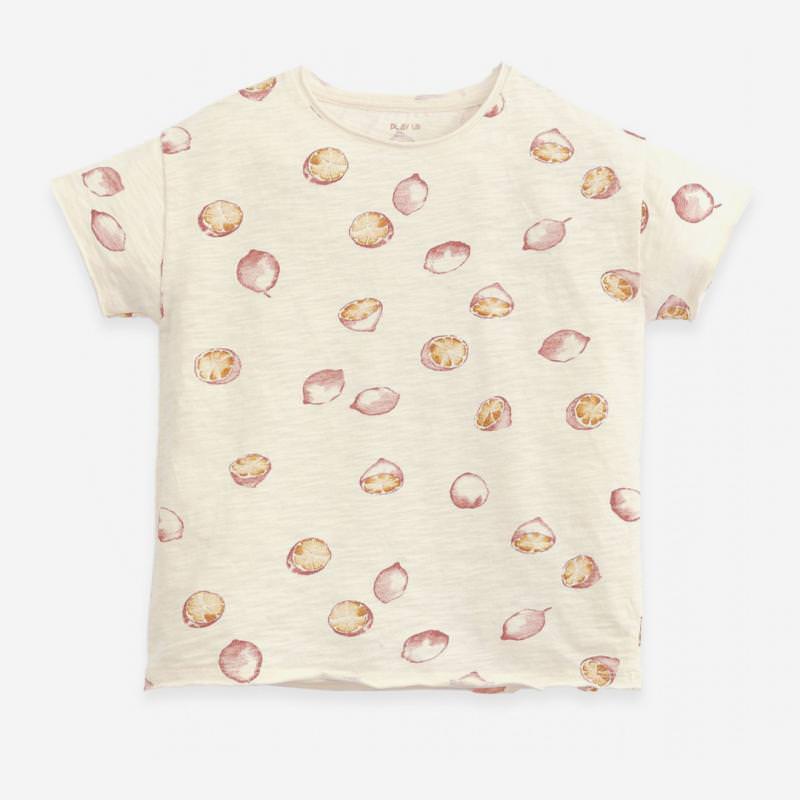 T-Shirt mit Zitronen dandelion weiß