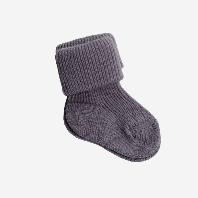 Baby Socken von VNS aus Alpaka in dunkelgrau