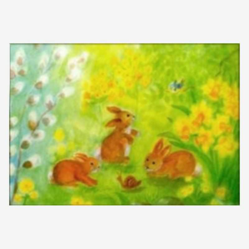 Postkarte „Drei Hasen“ von Dorothea Schmidt