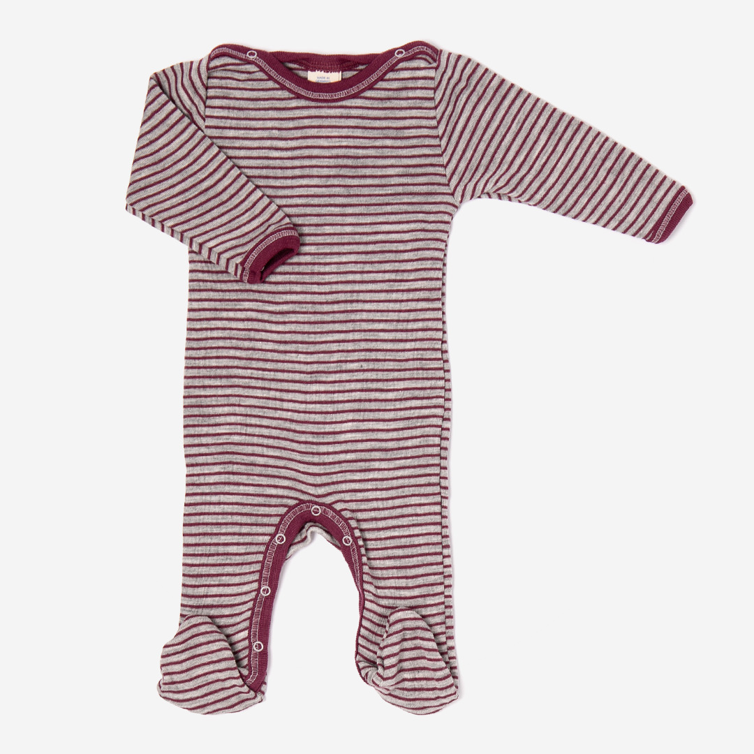 Engel Baby/Kinder Schlafanzug mit Fuß Bio-Schurwolle 