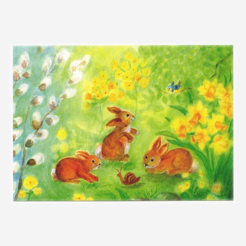 Postkarte „Drei Hasen“ von Dorothea Schmidt