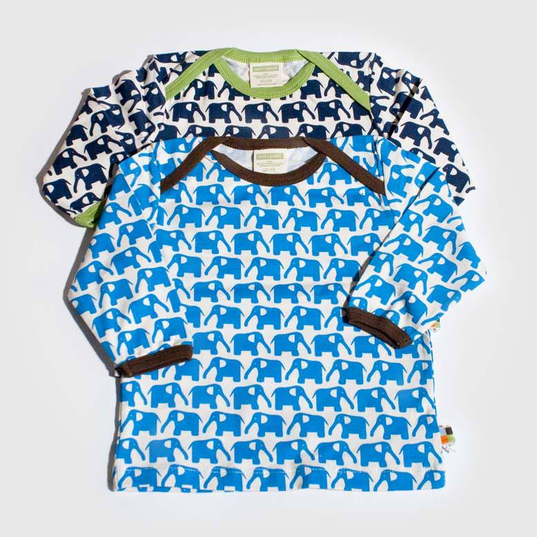 Langarm-Shirt von Loud and Proud aus Bio-Baumwolle mit Elefanten-Print