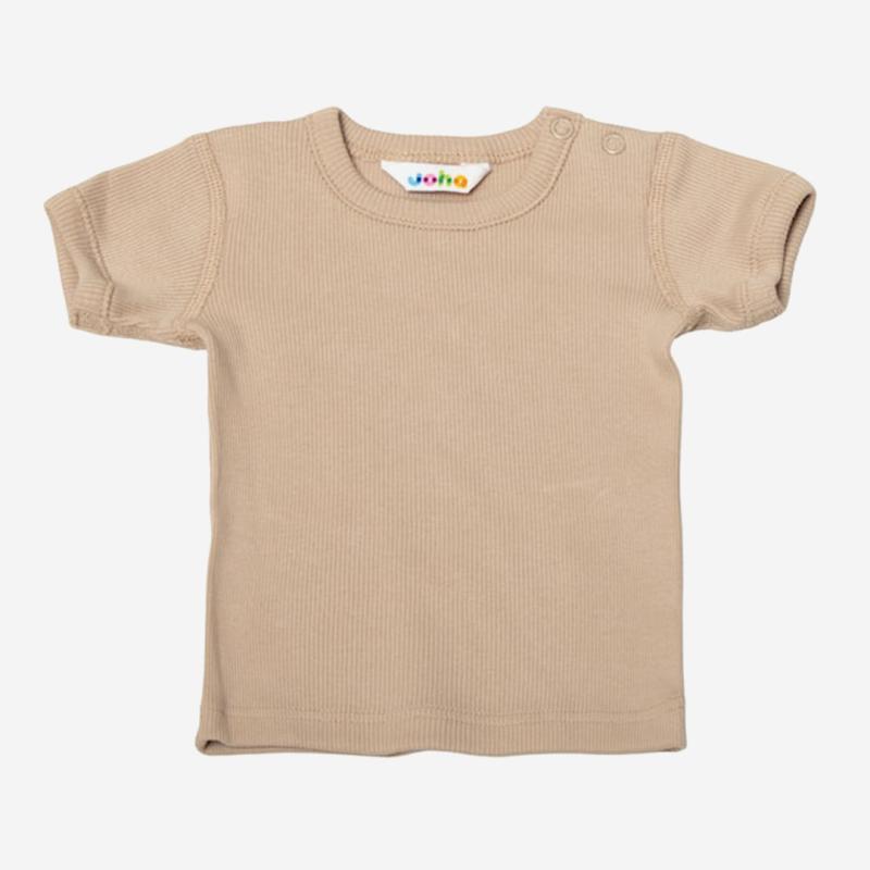 Kinder T-Shirt von Joha aus Bio-Baumwolle in beige