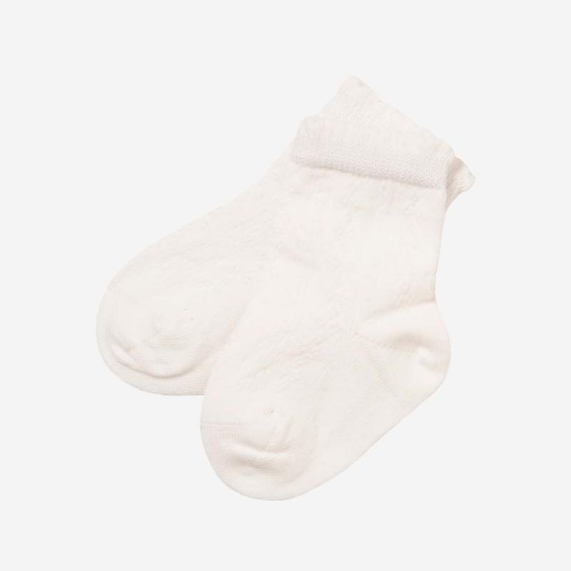 Socken Ajour von People Wear Organic aus Bio-Baumwolle in weiß