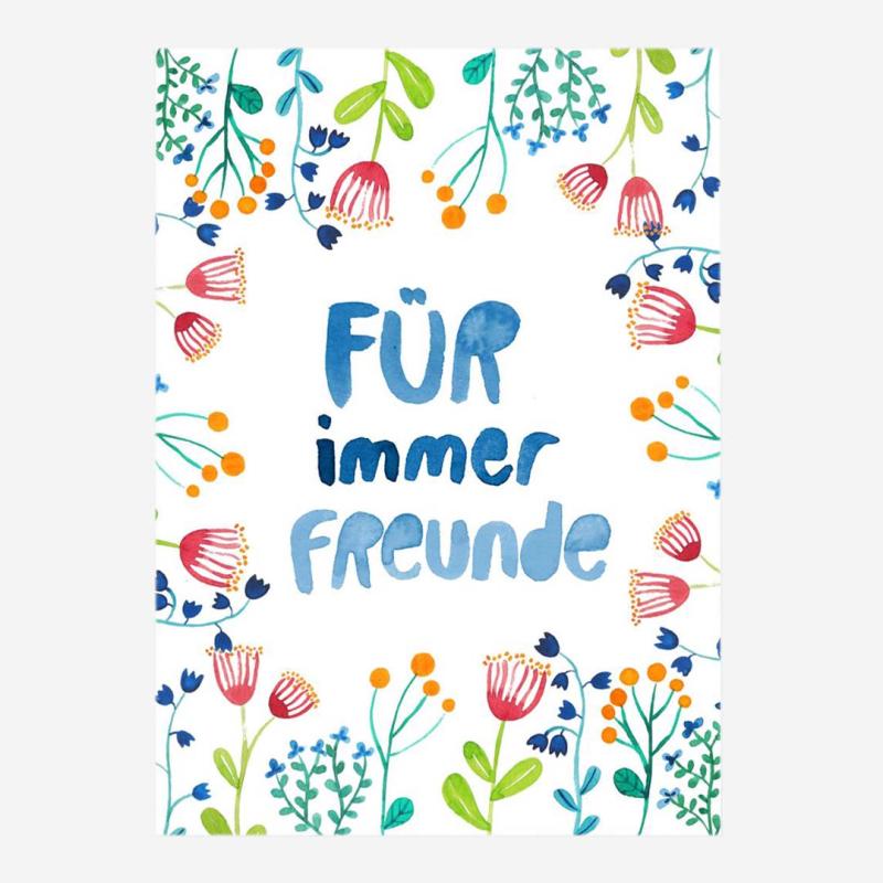 Postkarte „Für immer Freunde“ von Frau Ottilie