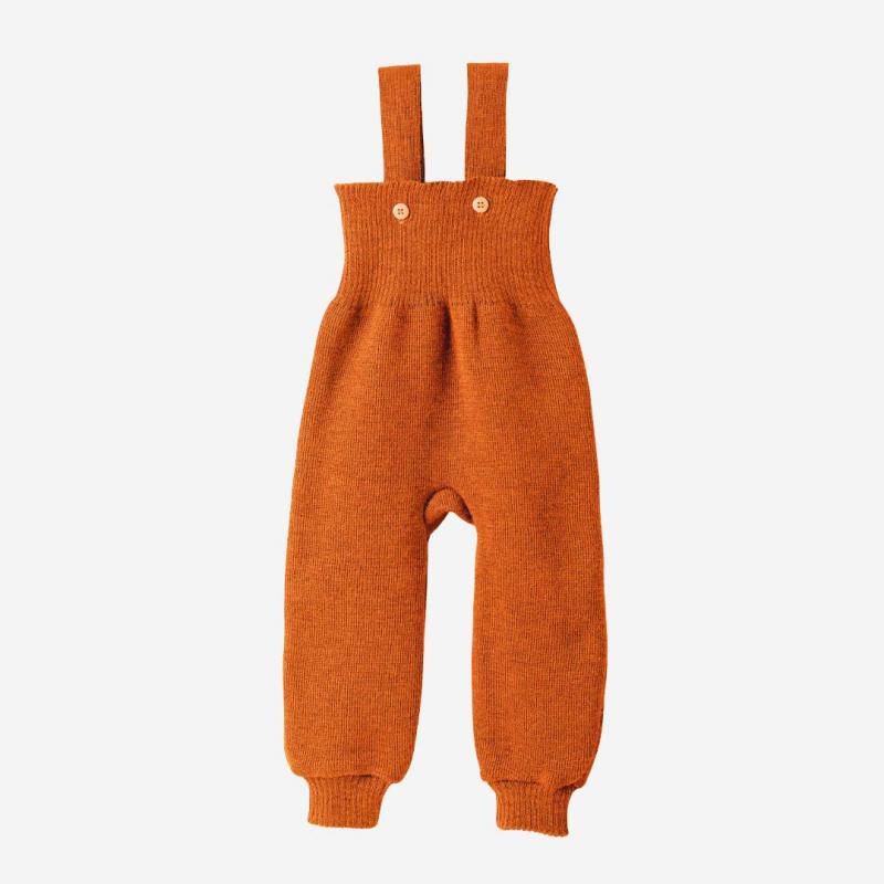 Baby Strick Trägerhose von Disana aus Wolle in orange