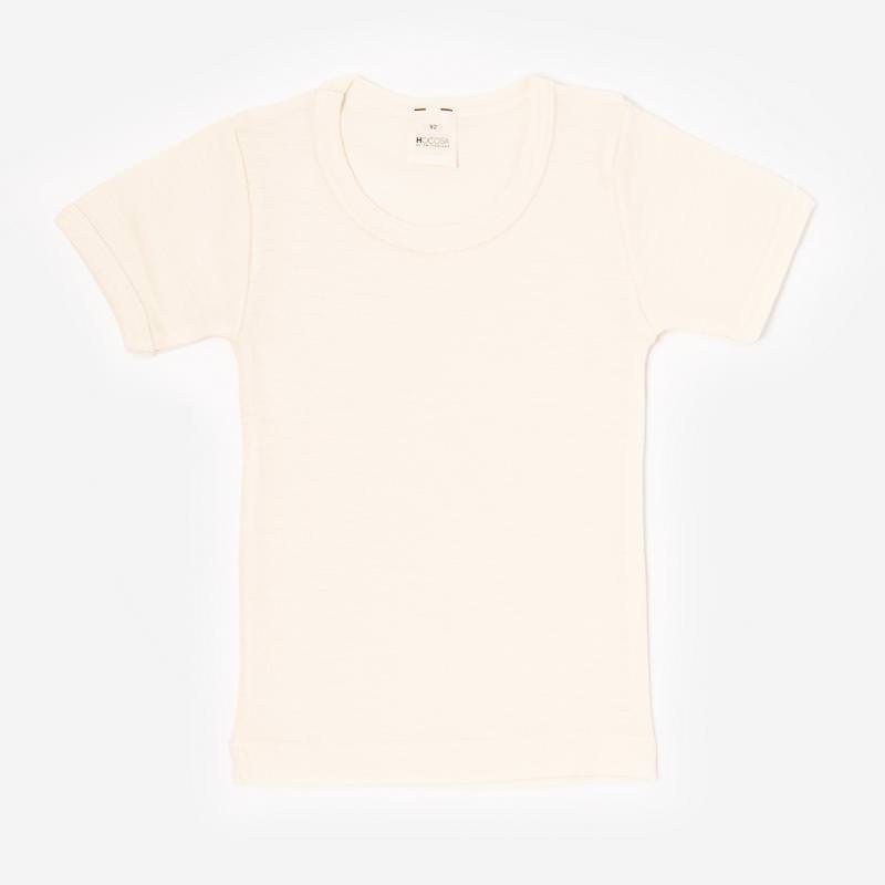Unterhemd kurzarm Wolle/Seide natur T-Shirt Shirt weiss 1