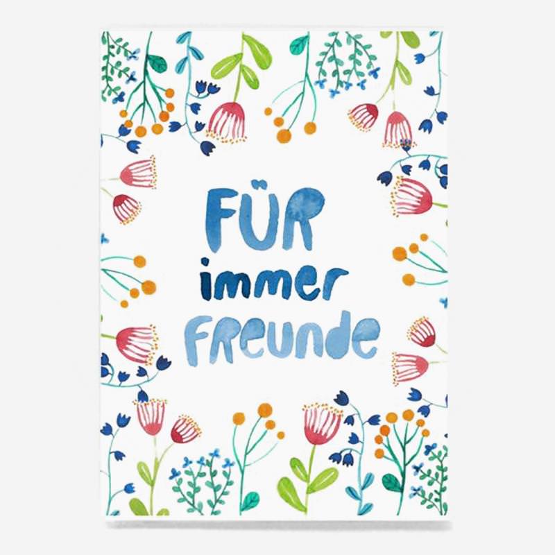 Postkarte „Für immer Freunde“