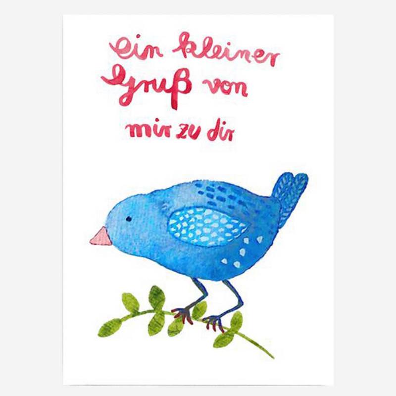 Postkarte "Ein kleiner Gruß" - Vogel