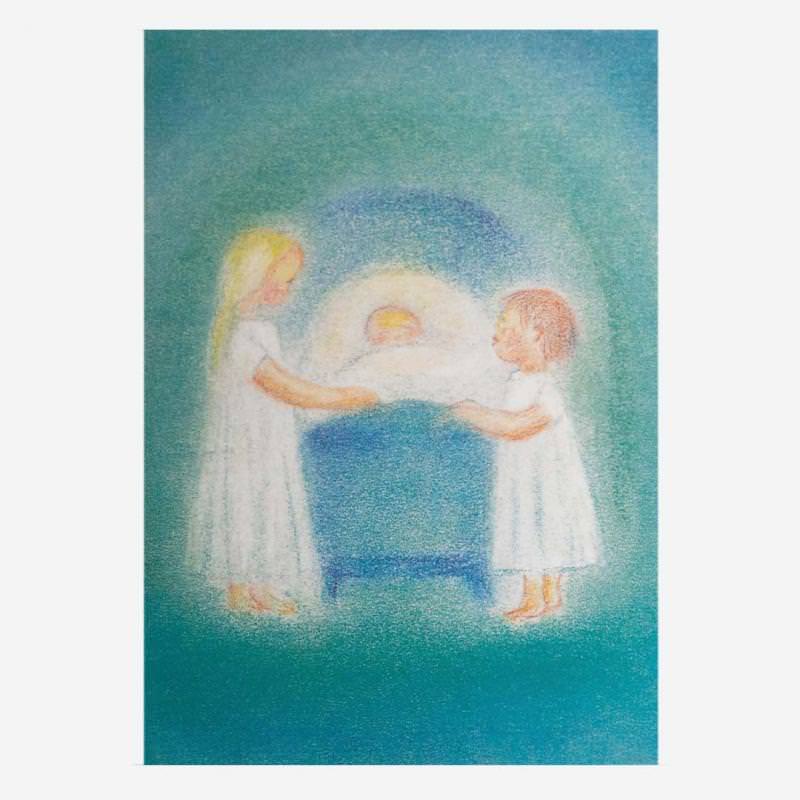 Postkarte „Schlaf Kindlein balde“ von Ruth Elsässer