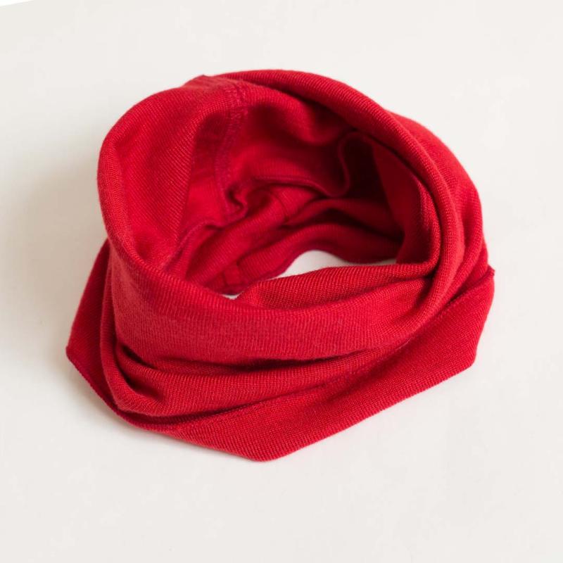 Schlauchschal von Lilano aus Wolle/Seide in rot
