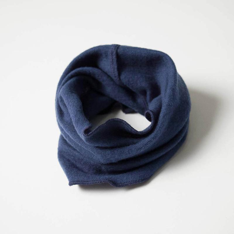 Schlauchschal von Lilano aus Wolle/Seide in marineblau