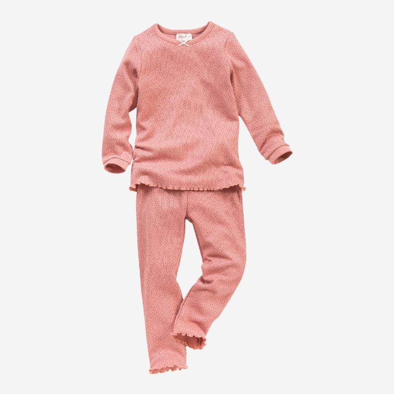 Kinder Schlafanzug von People Wear Organic aus Bio-Baumwolle in rosa